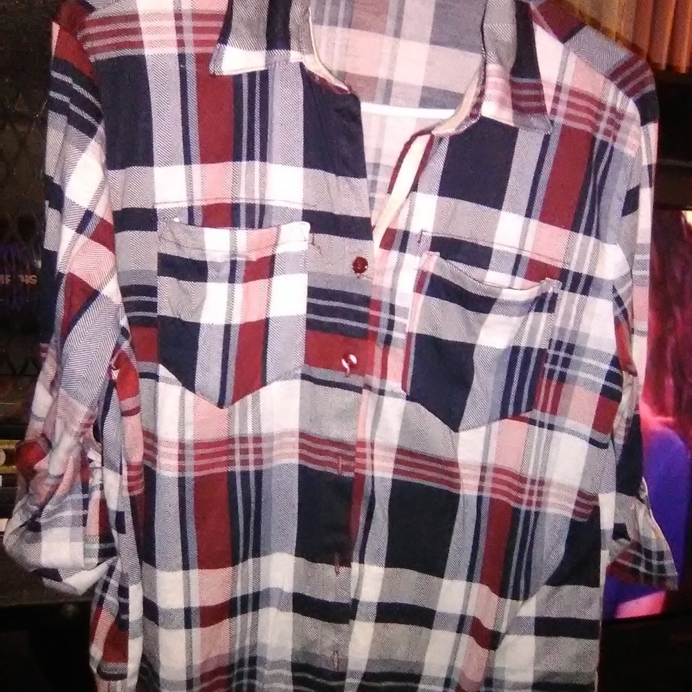 Eden & Olivia | Plaid Button Down Top